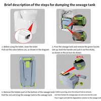 HEYRV RV Electric Toilet with Hatch & Pull Water Tank Portable Caravan Cassette Toilet for Camper Motorhome Travel Trailer