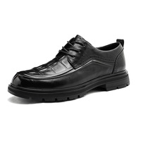 Chaussures décontractées tendance pour hommes 2026 en cuir véritable avec semelles antidérapantes, idéales pour le travail et le quotidien