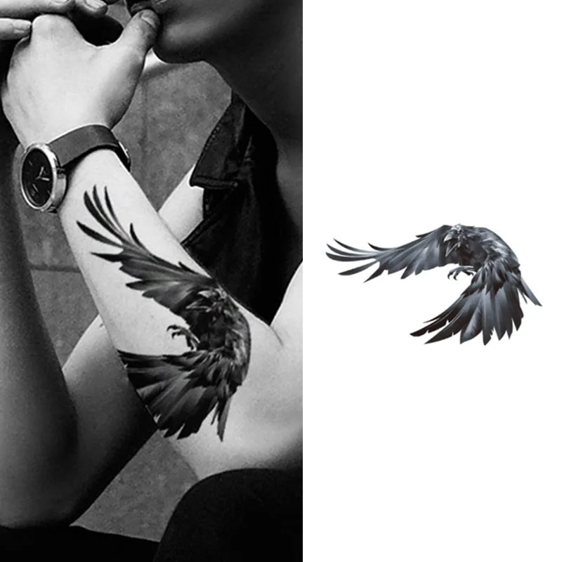 Реалистичные наклейки для татуировок Falcon, Переводные временные наклейки для татуировок с орлом на всю руку