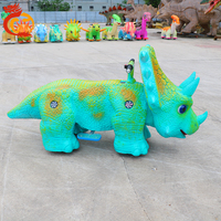 Attractions aire de jeux monnayeur enfants enfants jeu de course 12v cartoon dinosaure tour de la batterie de voiture
