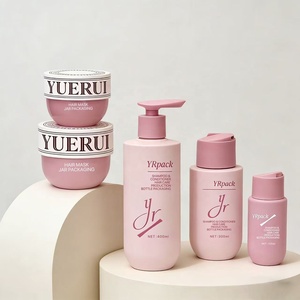 Ensemble de flacons classiques en plastique HDPE pour shampoing et lotion corporelle, 125 ml-500 ml, avec bouchon à disque, pot pour <span class=keywords><strong>masque</strong></span> capillaire en PP, emballage imprimé UV - Product Image 3