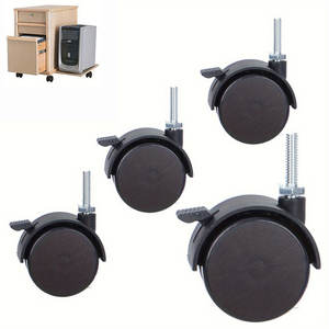 Großhandelspreis Luftkühler Bürostuhl Rotonde Geräuscharm schwenkbar schwarz <span class=keywords><strong>Nylon</strong></span> PP-Schraube 2-Zoll Schrankmöbel Rotonde - Product Image 3