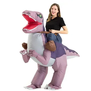 Costume gonflable de dinosaure pour adultes Costumes gonflables d'Halloween Costume drôle d'équitation T Rex Air pour fête Cosplay