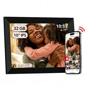Meilleures ventes Cadre photo numérique 10,1 pouces avec écran tactile IPS, Wi-Fi et rotation automatique pour la connexion familiale - Product Image 1