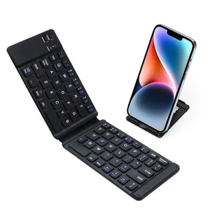 OEM Arabisch Espanol Taschen format USB Mini Bluetooth Falt tastatur Doppelte faltbare Tastatur Faltbare Bluetooth-Tastatur
