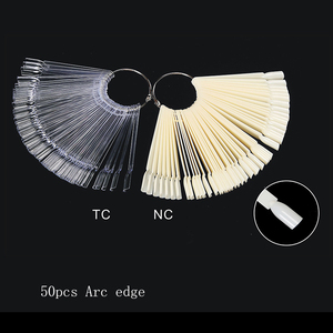 50 pièces de bâtonnets transparents pour échantillons d'ongles avec anneau métallique à vis, pour présentoir d'ongles et outils de pratique artistique - Product Image 6