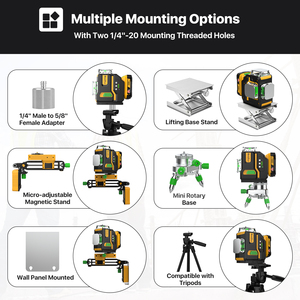 DEGLASERS Industrial Professional 12lines <strong>Laser</strong> Level Kit 12V Lithium Battery <strong>Super</strong> Bright <strong>Green</strong> Beam Pendulum Self-Leveling - Product Image 6
