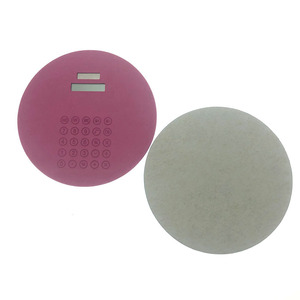 Round Pu Mouse Pad Calculator 8 Digit Display For Office Desktop Business Finance - Product Image 1