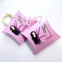 Vente en gros de boîte d'oreiller d'extension de cheveux avec emballage de cheveux Boîtes Bundle de logo personnalisé