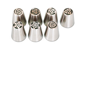 14 Piece Stainless Steel Piping Tips Flower Shapes Reusable Cake Decorating Supplies with Converter and 35cm Piping Bag - Product Image 3