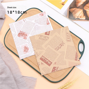 Kraft 18*18 Clear Butter Food <span class=keywords><strong>Burger</strong></span> Embrulho Papel Greaseproof Atacado Papel Fast Food Sandwic Hot Dog Embrulho Papel - Product Image 2