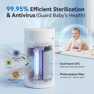 AVICHE C5, meilleur purificateur d'air silencieux fabriqué en Chine, pour la maison, avec filtre HEPA 13 <span class=keywords><strong>et</strong></span> lumière UV, idéal pour la chambre de bébé, la maternité <span class=keywords><strong>et</strong></span> les femmes enceintes. - Product Image 2