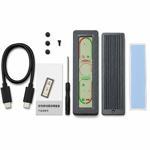 กล่องใส่ M.2 NVMe SSD พร้อมหน้าจอ LCD แสดงอุณหภูมิอัจฉริยะ USB 3.2 Type C กล่องระบายความร้อนภายนอกสำหรับ SSD - Product Image 3