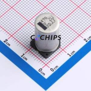 Condensador Electrolítico de Aluminio Híbrido Sólido-Líquido EEH-ZU1V471P SMD, D10xL16.8mm 470uF 20% 35V 825mA-100Hz - Product Image 1