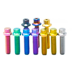 BRT Precio de fábrica M7x32mm M8x25mm GRADO 5 <span class=keywords><strong>Tornillos</strong></span> de perno de llanta dividida de titanio <span class=keywords><strong>para</strong></span> rueda <span class=keywords><strong>BBS</strong></span> RS - Product Image 3