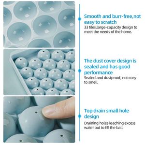 แม่พิมพ์ทำลูกบอลพลาสติกทรงกลม Yys523 ขายดี 33 ช่อง ถาดน้ำแข็งวงกลมขนาดเล็ก - Product Image 3