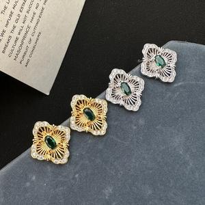 Pendientes de Plata de Ley S925 con Circonita, Estilo Antiguo, Ligeros y de Lujo, Joyería de Moda Sencilla para el Día a Día, Venta al por Mayor - Product Image 1