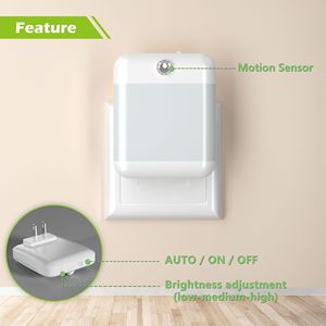 Luz Nocturna LED con Sensor de Movimiento, 2700K Blanco Cálido, Sensor Automático de Oscuridad, Ideal para Dormitorio o Pasillo - Product Image 4