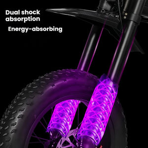 Bicicleta Eléctrica de 5 Velocidades 2026, Motor sin Escobillas de 3000W, Batería de 60V 30AH, Neumáticos Anchos, Todoterreno, Híbrida con Luces LED - Product Image 6