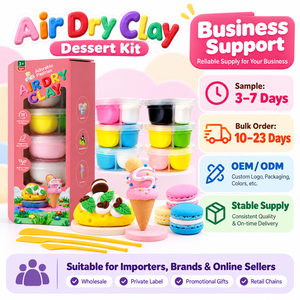 Kit de pâte à modeler à séchage à l'air libre 12 couleurs pour enfants avec 6 coupelles et 3 outils de sculpture, emballage personnalisé OEM - Product Image 5