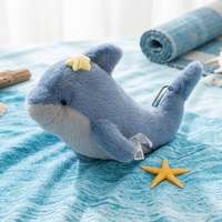 Coussin de dauphin en peluche douce personnalisé ODM, rembourrage en coton PP, sac bandoulière animaux marins Kawaii, poupée, cadeau unisexe