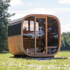 Sauna extérieur <span class=keywords><strong>pour</strong></span> 4 <span class=keywords><strong>personnes</strong></span> en cèdre véritable, sauna traditionnel extérieur avec vestiaire, sauna vapeur de luxe <span class=keywords><strong>pour</strong></span> 4 à 6 <span class=keywords><strong>personnes</strong></span> - Product Image 1