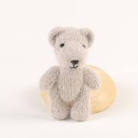 Tricoté ours en peluche jouet poupée pour nouveau-né photographie accessoires Crochet lapin renard agneau nouveau-né Photo Shoot Mini poupée photographe aide