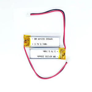 Small Width Lipo Battery BW601235 200mah 3.7v Rechargeable in Stock Brand for Camera Wireless Mouse <strong>Alcohol</strong> <strong>Tester</strong> - Product Image 2