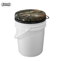 Mydays Tech Durable 360 Degree Swivel Lid Padded 5 Gallon Bucket Coussin de Siège Chauffant pour Canard Chasse Pêche Jardinage Camping