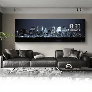 Orologio da Parete Digitale con Stampa Paesaggio Urbano Notturno, Display Elettronico, Arte Murale in Acrilico per Soggiorno <span class=keywords><strong>e</strong></span> Camera da Letto - Product Image 3