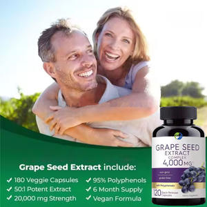 แคปซูลสารสกัดจากเมล็ดองุ่นออร์แกนิกฉลากส่วนตัว ASAP 500 มก. อาหารเสริมเพื่อสุขภาพภูมิคุ้มกัน แคปซูลสารสกัดจากเมล็ดองุ่น - Product Image 2