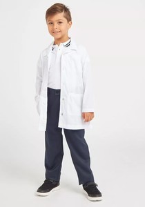 Venta caliente niños rendimiento médico y <span class=keywords><strong>enfermera</strong></span> uniforme <span class=keywords><strong>disfraz</strong></span> pequeño dentista científico blanco laboratorio bata bebé vestido bata de laboratorio - Product Image 6