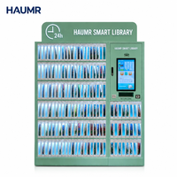 HAUMR Mini Bibliothèque Mobile : Distributeur de Livres Intelligent avec Casier de Rangement Intelligent et Verrou Électronique Multipoints RFID HF 13.56MHz