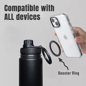 MagFlask Cylindrical Vacuum Insulated Stainless Steel Water <b>Bottle</b> 32 Oz Sport Magnetic Phone Mount Portable Travel Business - Product Image 5
