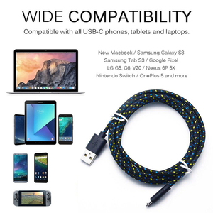 Câble de chargement <span class=keywords><strong>Micro</strong></span> <span class=keywords><strong>USB</strong></span>/type-c classique en Nylon tressé, câble de 10 couleurs, 1m, 2m et <span class=keywords><strong>3m</strong></span> - Product Image 6