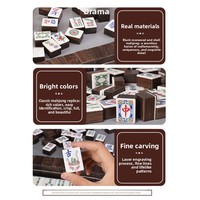 Ensemble de Mahjong Rétro Style Impérial en Bois de Santal Noir Artisanal avec Incrustations de Nacre, pour Usage Domestique, en Bois Massif, à Mélanger à la Main