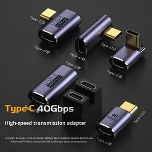 Adaptador USB Tipo-C Modelo U4 40G Thunderbolt 3 USB 8K Transmisión de Audio y <span class=keywords><strong>Video</strong></span> 100W Corriente OTG - Product Image 1