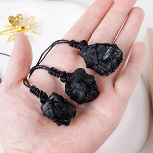 สร้อยคอจี้หินพลังงานเพื่อสุขภาพ ทำจากคริสตัลธรรมชาติ ทัวร์มาลีนสีดำ สำหรับตกแต่ง - Product Image 6