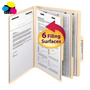 Trung Quốc thư mới kích thước <span class=keywords><strong>Manila</strong></span> phân loại tập tin thư mục 2 ngăn 2 inch mở rộng và cắt 2/5 Tab cho nộp hồ sơ sản phẩm - Product Image 3