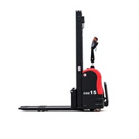 Chariot élévateur compact électrique Chentu 1,5t, batterie plomb-acide 48V32Ah, pneus polyuréthane, propulsion arrière, déplaceur latéral, télécommande en option