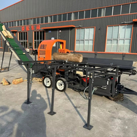 Fendeuse de bûches processeur de bois de chauffage diesel RIMA avec table à chaîne de bûches