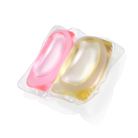 Prix d'usine – Nouvelles capsules de lessive écologiques à double compartiment pour vêtements, faible mousse, blanchiment facile, parfum longue durée