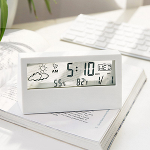 Horloge météo à écran transparent simple, affichage de la date, de la semaine et de l'état du temps - Product Image 2