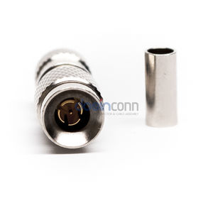 180 graus DIN 1.0-2.3 50 75 Ohm fêmea 1.0/2.3 1.0 2.3 Conector coaxial crimpagem para cabos - Product Image 4