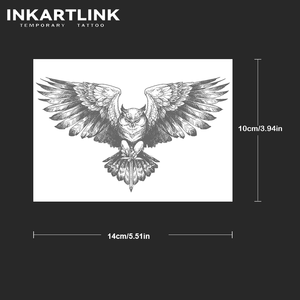 INKARTLINK - Pegatinas de Tatuajes Temporales para el Cuerpo, Diseño de Águila y Espada, Resistentes al Agua, Ecológicas, Duran 15 Días, Paquete al por Mayor - Product Image 4