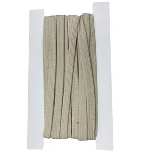 cordão de algodão trançado para vestuário, cordão tubular de 10 mm de largura para venda no atacado