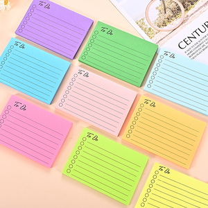 กระดาษโน้ตแบบมีกาวในตัว ลายเส้นเรียบง่าย แม่เหล็กติดได้ เป็นมิตรกับสิ่งแวดล้อม น่ารัก เหมาะสำหรับนักเรียน สีสะท้อนแสง รับทำโลโก้ตามสั่ง - Product Image 1