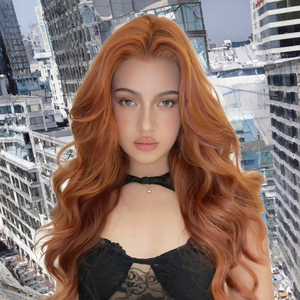 Nouvelle perruque pour femme de 28 pouces, modèle Elf <span class=keywords><strong>13</strong></span>*4 Lace, brun clair, ondulations lâches, densité 150%, sans colle, base en soie, pour usage quotidien et fêtes, SM9030B-1 - Product Image 3