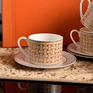 Ensemble de thé et de café en céramique mosaïque européenne de luxe, 15 pièces, capacité de 200 ml, écologique, couleur personnalisée, vente chaude - Product Image 3