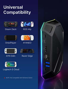 Accessoires JSAUX Black 8 en 1 RGB pour Steam Deck, station d'accueil pour console de jeu Steam Deck - Product Image 4